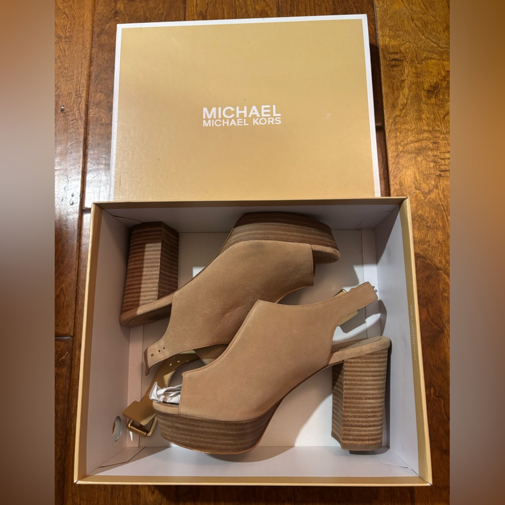 Michael Kors Beige Platform Heels